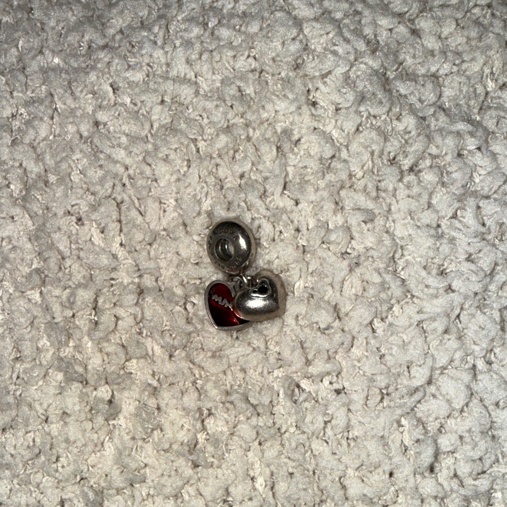 Disney Parks Pandora Mickey and Minnie Heart Charm